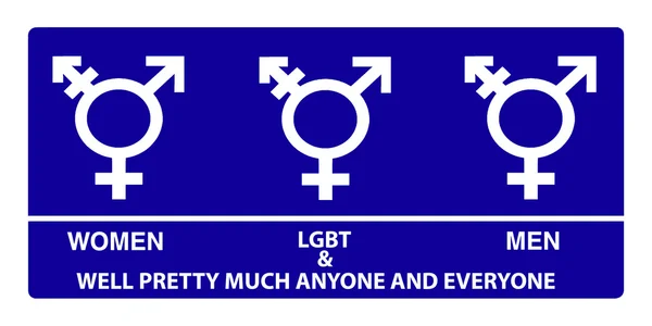性别中性厕所标志 — 图库照片