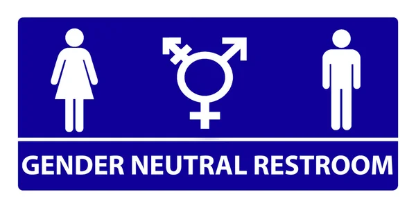 Гендерний нейтральний знак ванної кімнати — стокове фото