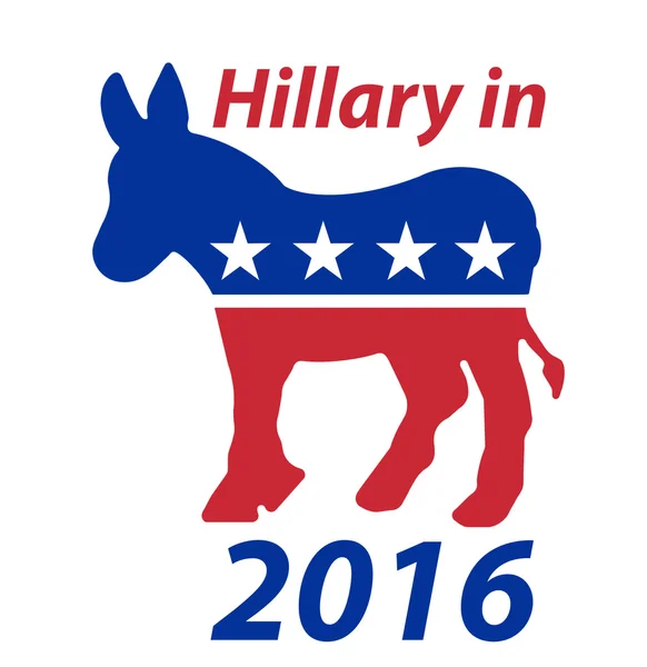 Egy demokratikus szamár hillary 2016 jel — Stock Fotó