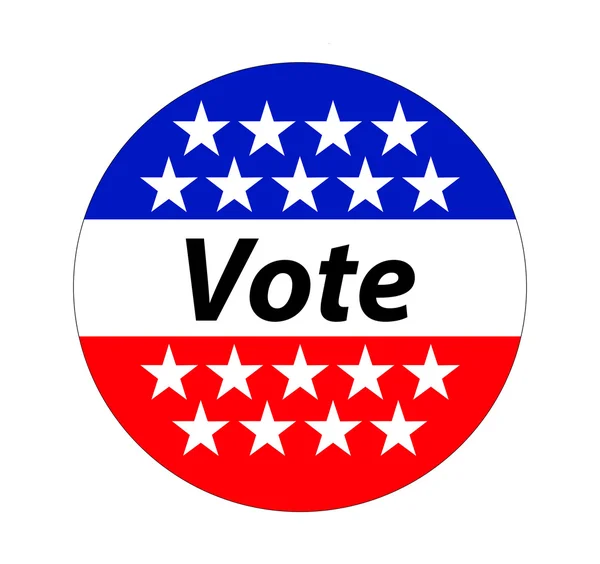 Кнопка голосування, знак — стокове фото