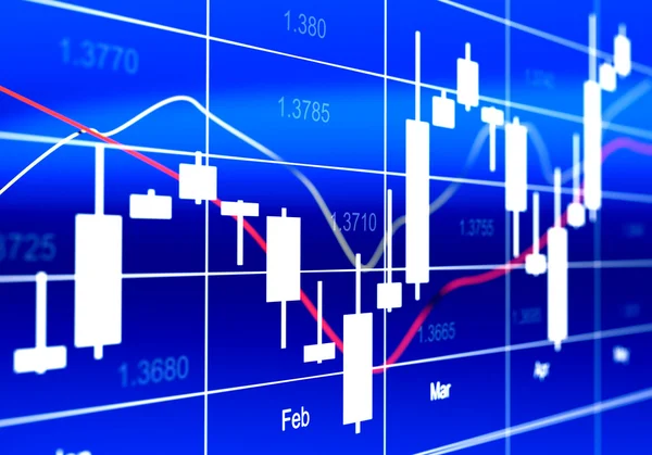 Rohstoff-, Devisenhandelschema — Stockfoto