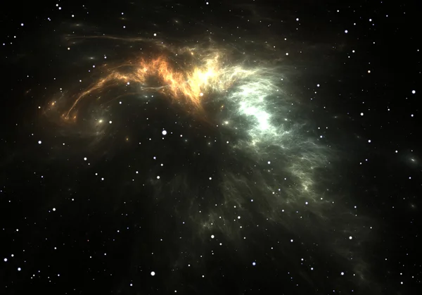 Fundo espacial com nebulosa e estrelas — Fotografia de Stock