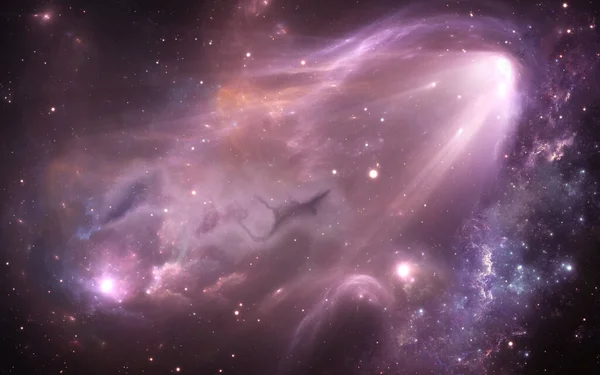 Nébuleuse Spatiale Avec Étoiles Utiliser Avec Des Projets Sur Science — Photo