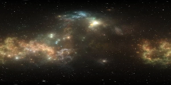 360 Degree Space Nebula Panorama Equirectangular Projection Environment Map Hdri — Stock Photo, Image