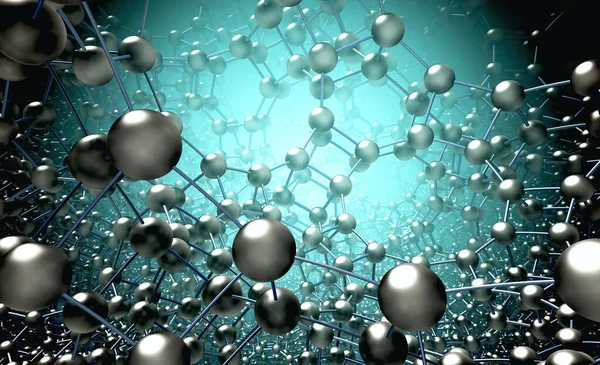 Kemisk Struktur Molekyler Och Kemiska Bindningar Illustration — Stockfoto