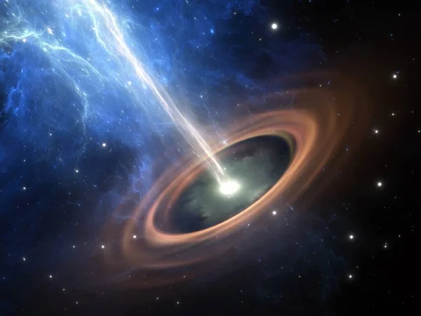 Black Hole Deep Space Illustration — Stock Photo, Image