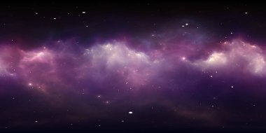 Interstellar cloud of gas and dust. Deep outer space background with stars. Space nebula. Panorama, environment 360 HDRI map. Equirectangular projection, spherical panorama. 3d illustration clipart