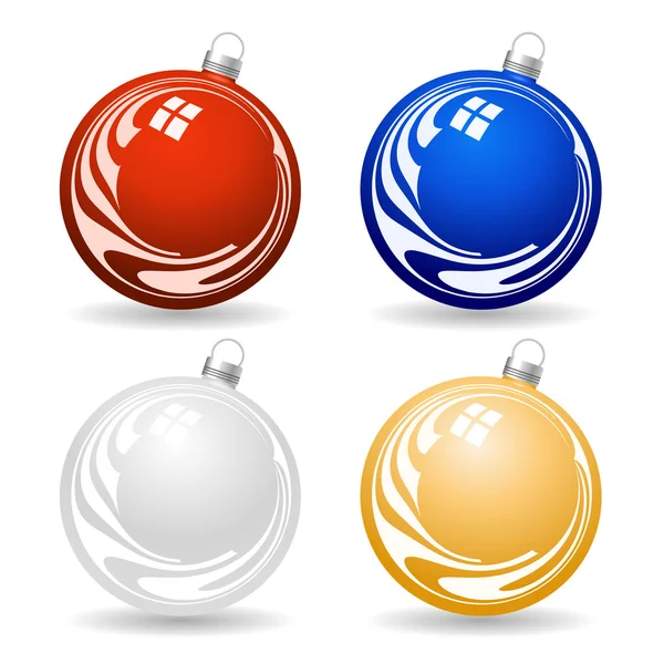 カラフルなクリスマス ボール — ストックベクタ