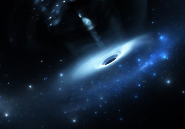 Stars falls into a black hole clipart