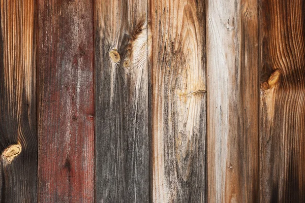 Old rustic weathered barn wood background with knots — Stock Photo, Image