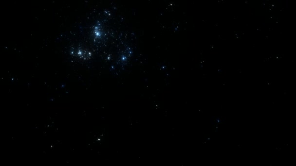 Voler dans l'espace avec des étoiles 