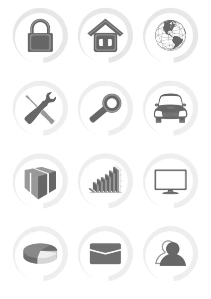 Iconos de esquema vectorial para web y móvil — Vector de stock