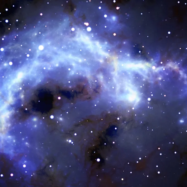 Синяя космическая туманность — стоковое фото