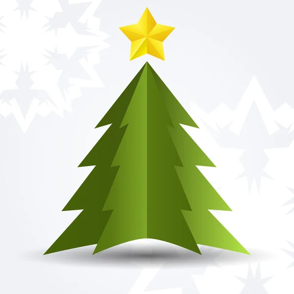 Simples árvore de Natal verde —  Vetores de Stock