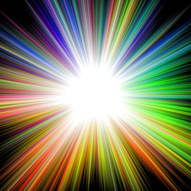 Desen patladı. Radyal arka plan