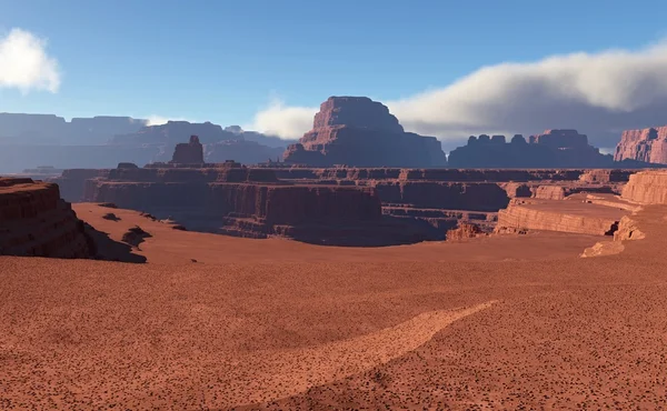 3D Fantasia paisagem do deserto — Fotografia de Stock