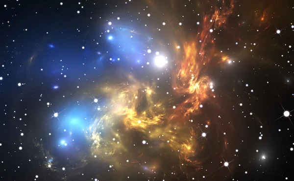 Space background with colorful nebula and stars — Stock Photo, Image