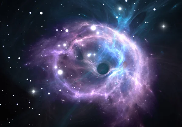 Black hole in the nebula — Stock Photo, Image