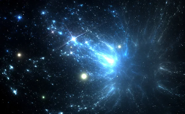 Blå space nebulosa — Stockfoto