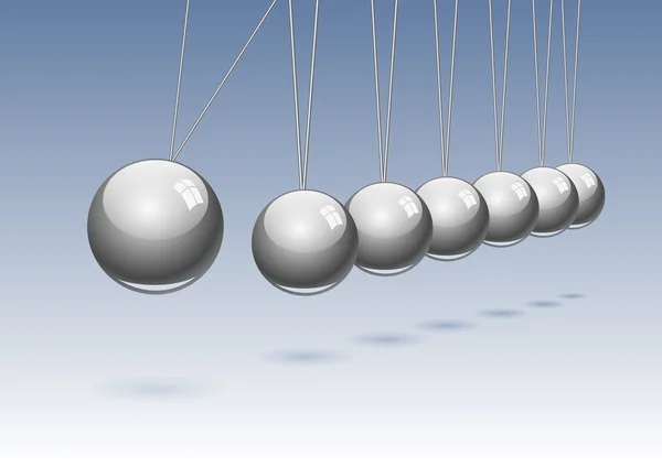 Klasik Newton beşiği. Kavramı takım çalışması, vektör — Stok Vektör