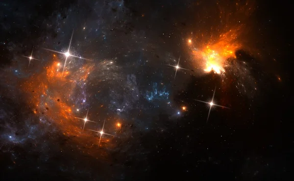 Nebulosa es un lugar donde nacen nuevas estrellas — Foto de Stock