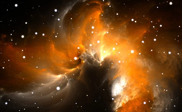 Fundal spațial cu nebuloasă și stele — Fotografie, imagine de stoc