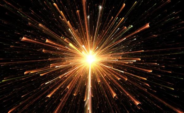 Sternexplosion mit Teilchen — Stockfoto