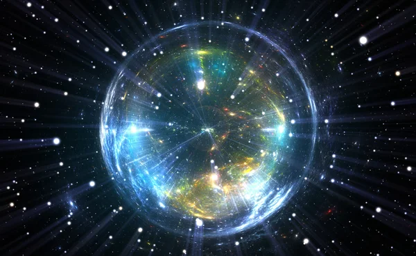 Spherical energetic quantum bubble — Stock Photo, Image