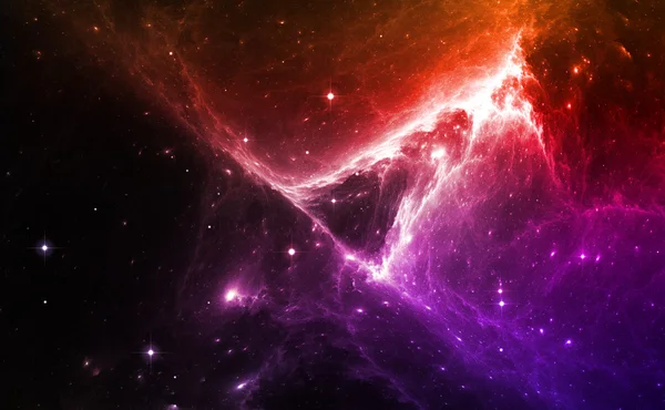 Färgglada nebulosa i rymden — Stockfoto