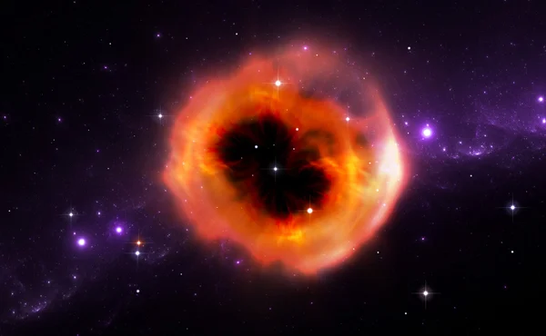 Иллюстрация кольца материала, выброшенного взрывом сверхновой — стоковое фото