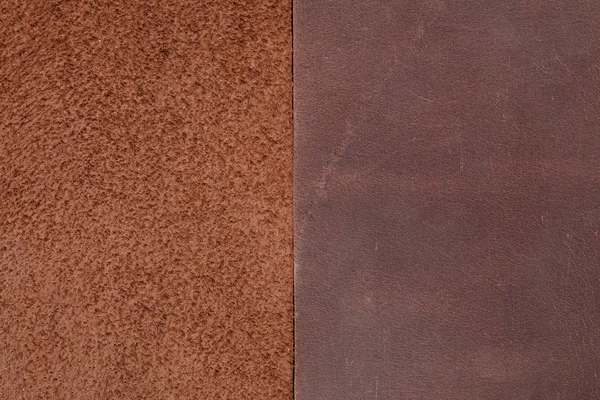 Two pieces of brown leather — Stock Photo, Image