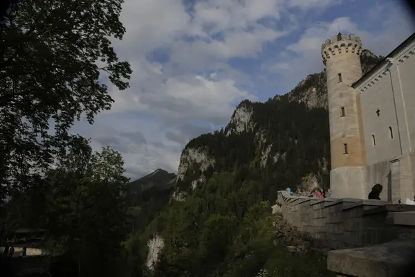 Neuschwanstein Şatosu akşam ışık
