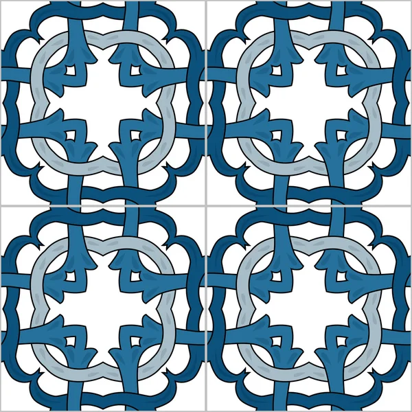 Azulejos portugueses ilustrados — Vetor de Stock