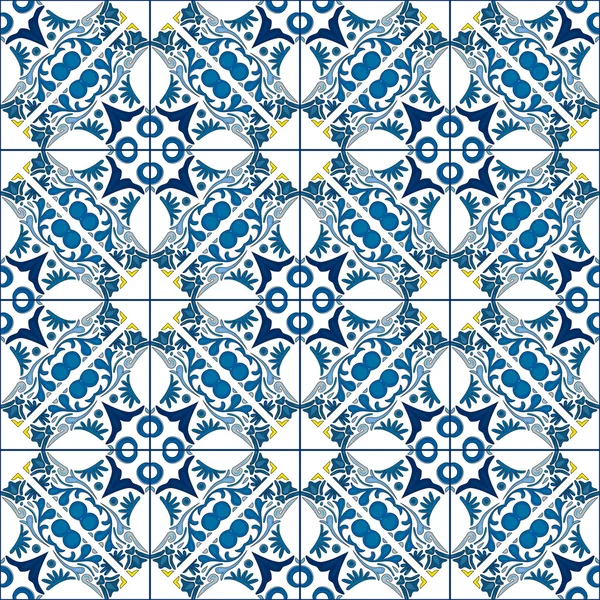 Azulejos portugueses ilustrados — Vetor de Stock