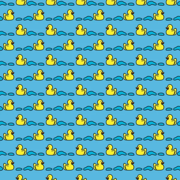 Seamless ducks pattern — Stock Vector