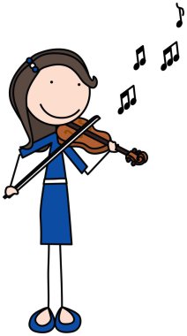 Çocuk mutlu oynamak keman