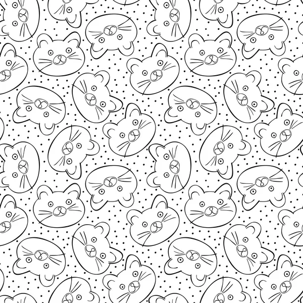 Seamless cats pattern — Stock Vector