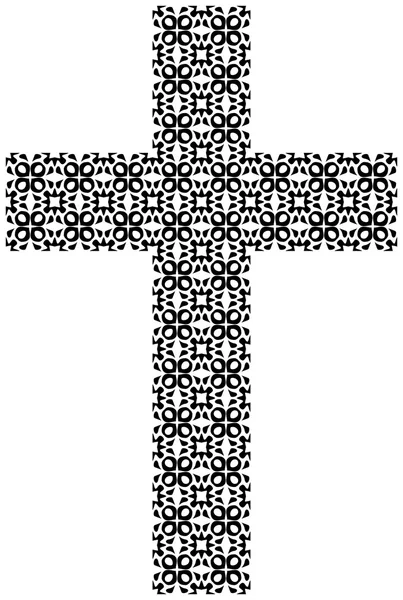 Illustrated Decorative Cross — Stock Vector