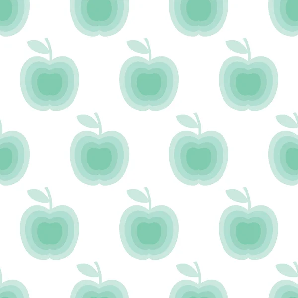 Patrón de costuras de manzanas — Vector de stock