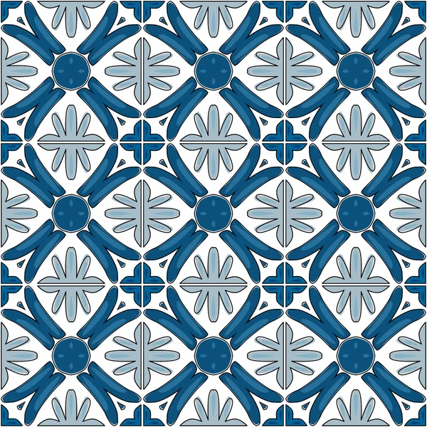 Portuguese illustrated tiles — Stock Vector
