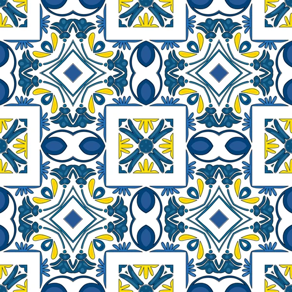 Azulejos ilustrados portugueses — Vetor de Stock