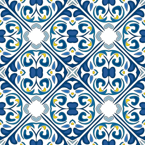 Portuguese illustrated tiles — Stock Vector