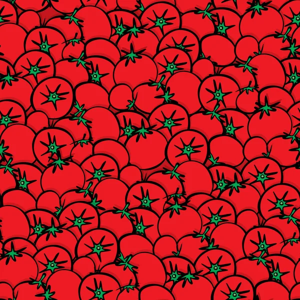 Patrón de tomates ilustrado — Vector de stock