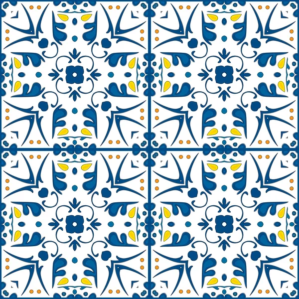 Azulejos portugueses ilustrados — Vetor de Stock