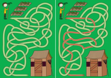 Resimli Bahçe labirent