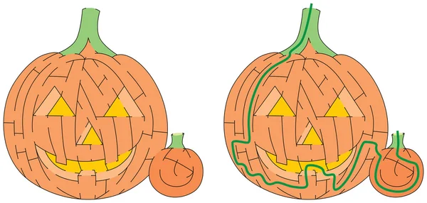 Jack o ' Lantern doolhof — Stockvector