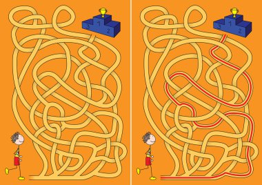 Koşucusu labirent resimli