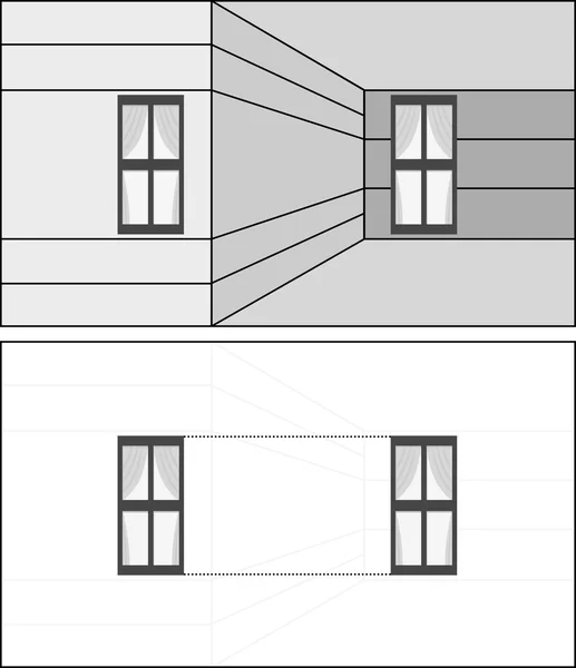 Illustrated optical illusion — Stock Vector