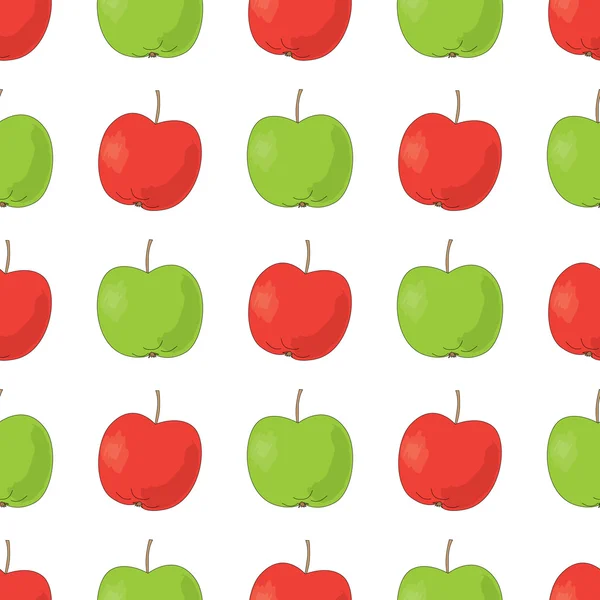 Patrón de manzanas sin costura — Vector de stock