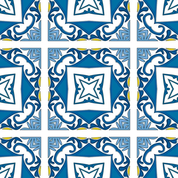 Illustrated portuguese tiles — Stock Vector